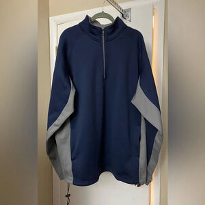 Champion Men’s Navy and Gray 1/3 Zip Pullover Size XL